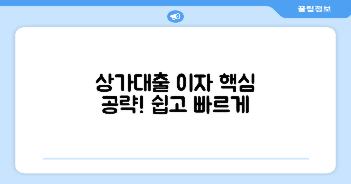 상가대출 이자, 핵심 공략법