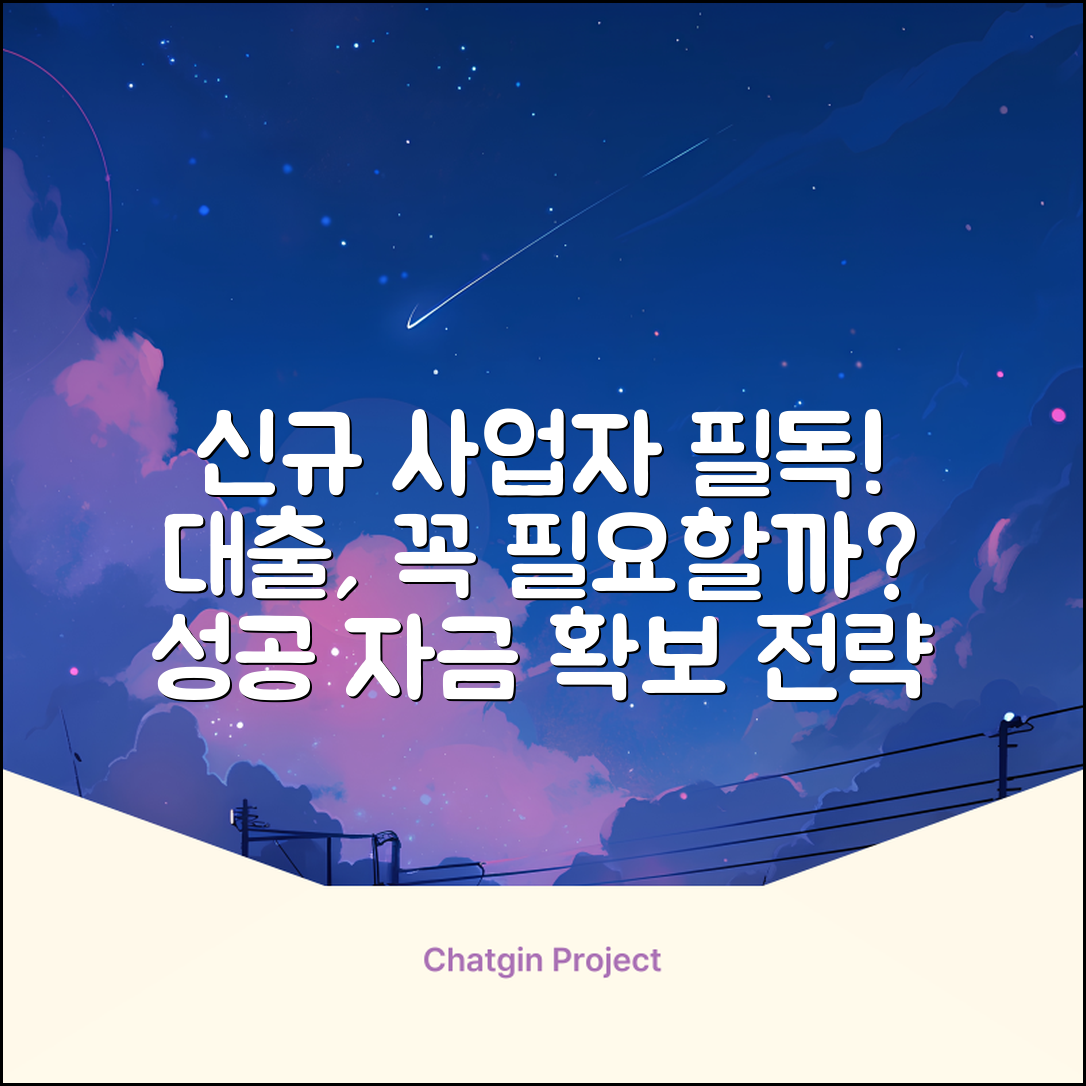 신규사업자대출, 꼭 받아야 할까?