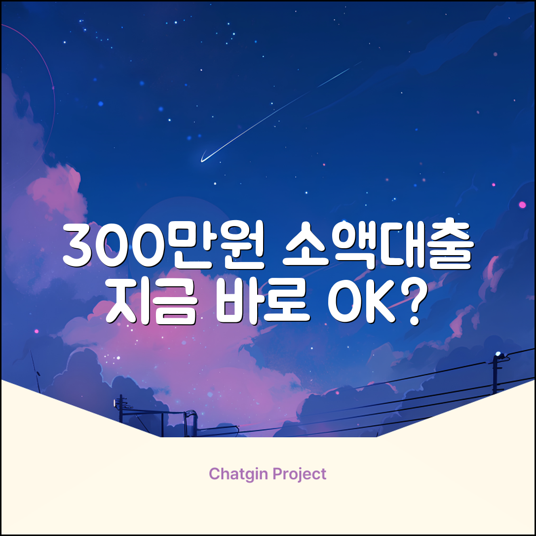 300만원 소액대출, 지금 가능할까요?
