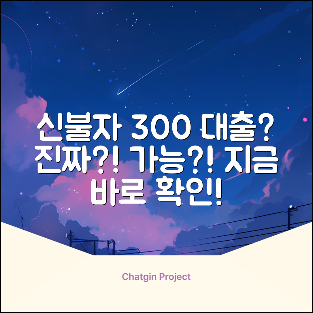 신불자 300대출, 진짜 가능할까요?