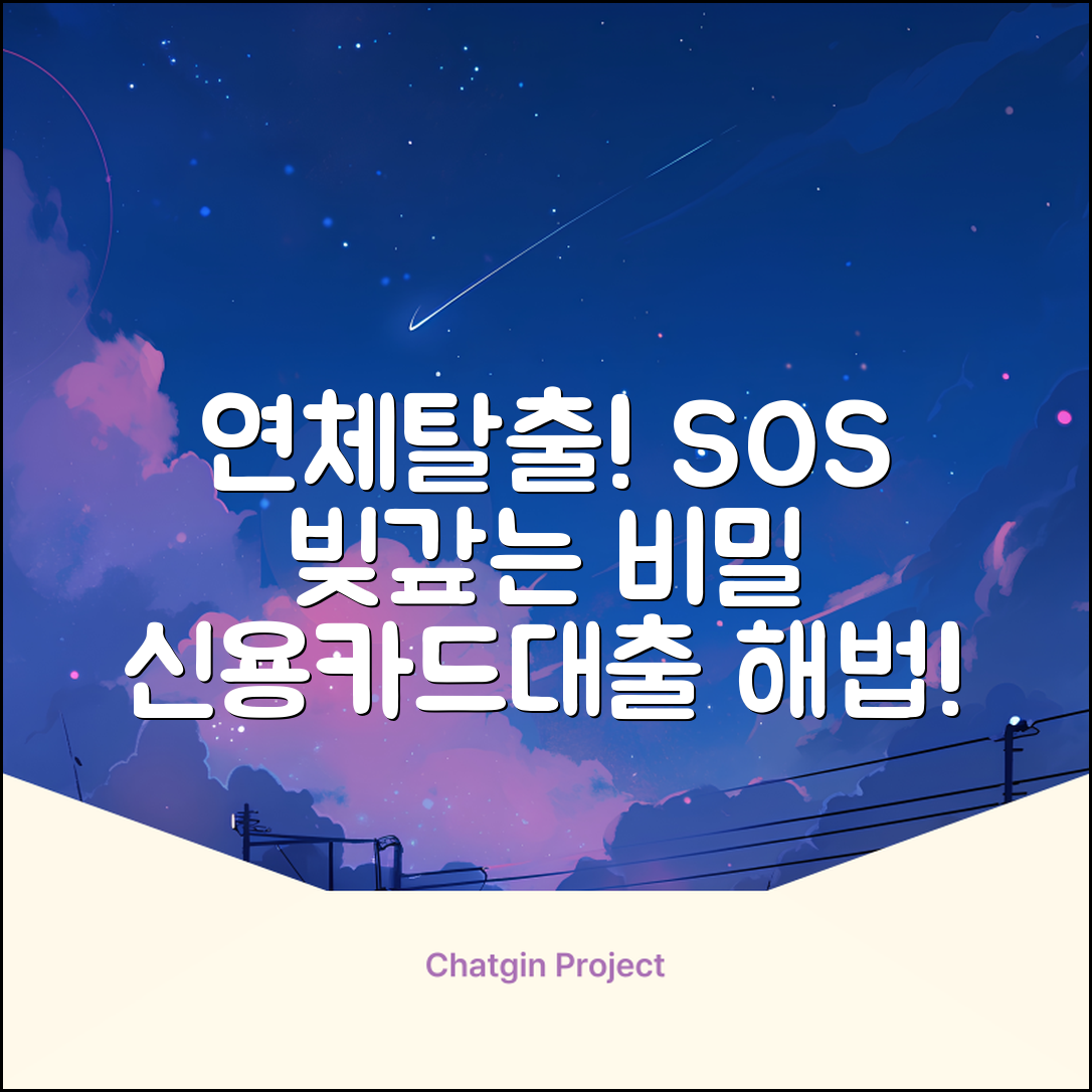 연체탈출! 신용카드대출 놀라운 해법