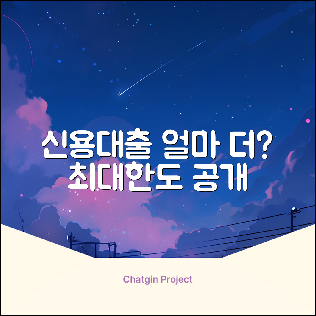 신용대출 한도, 얼마나 더 받을 수 있을까?