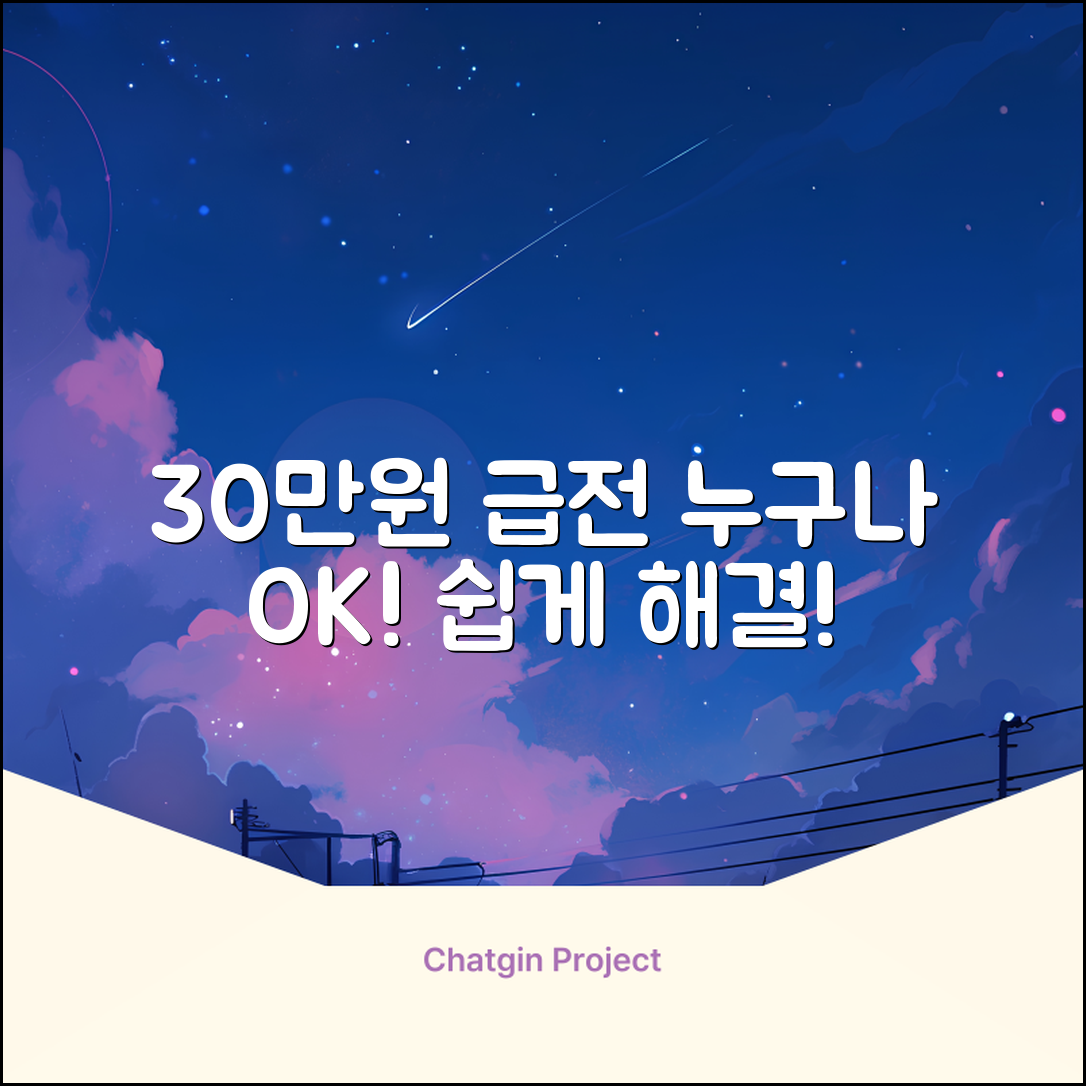 30만원대출, 누구나 쉽게! 급전 해결법