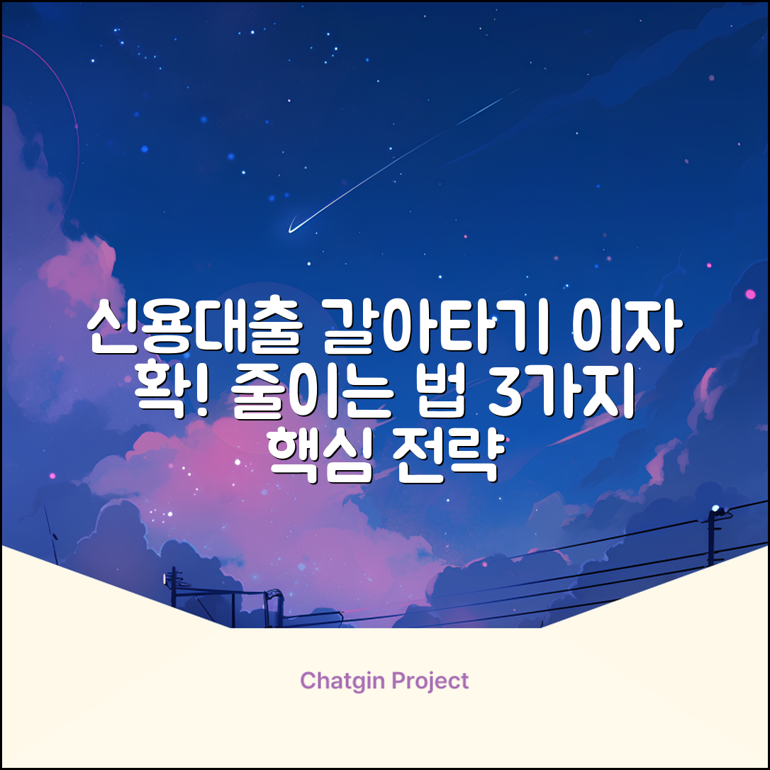신용대출대환, 이자 줄이는 3가지 방법