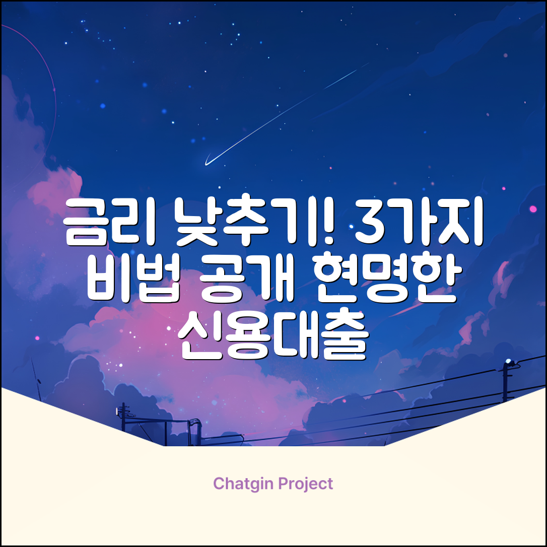 신용대출 금리, 현명하게 낮추는 3가지 방법