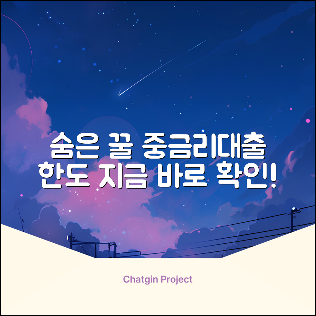 숨겨진 중금리대출 한도, 지금 바로 조회!