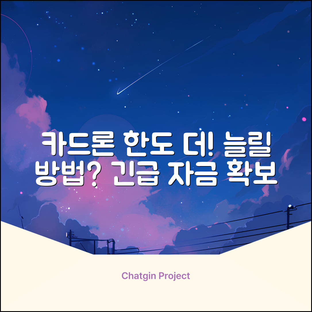카드론 한도, 더 늘릴 방법 없을까?
