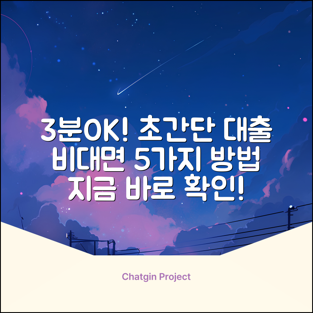3분OK! 비대면대출 쉬운 5가지 방법