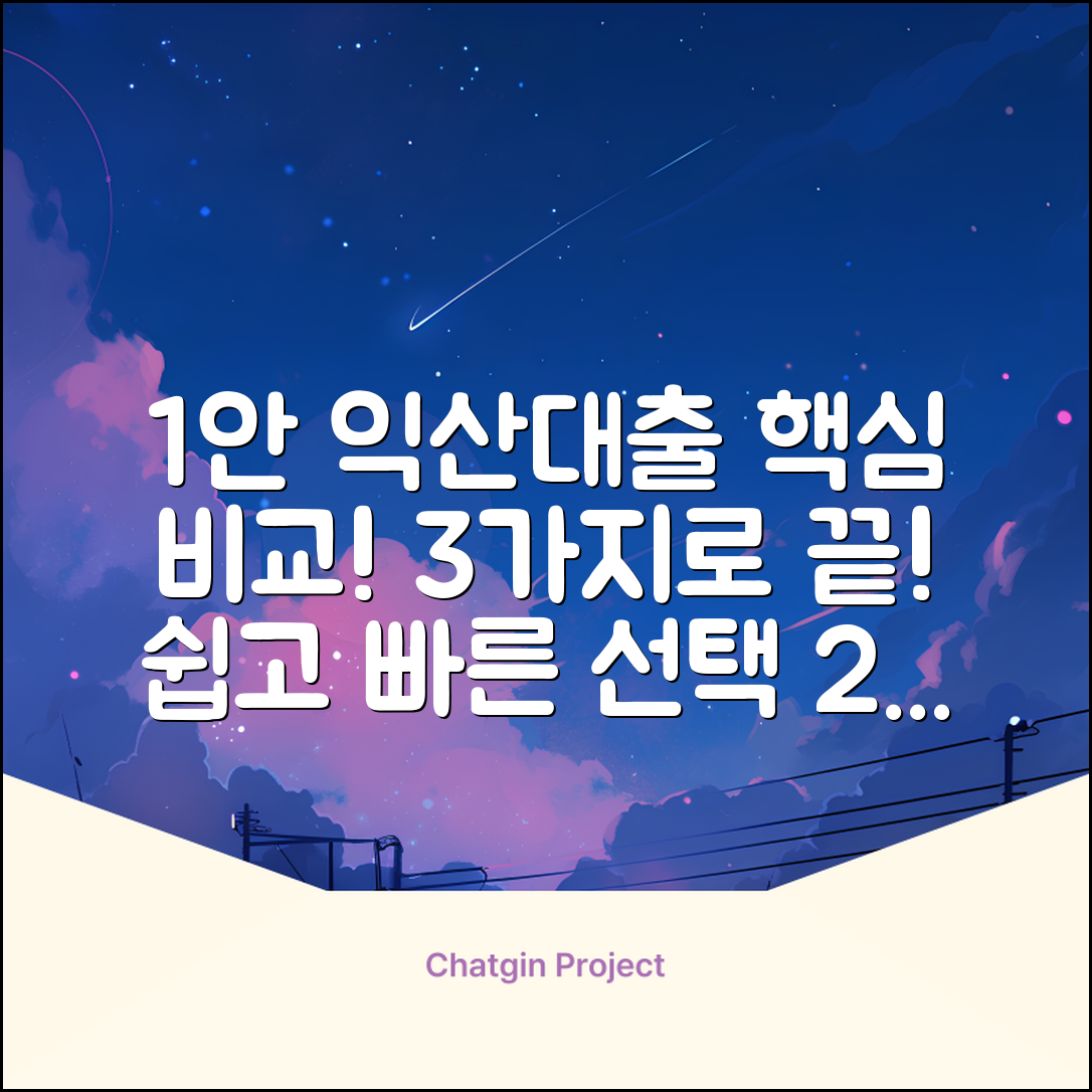 익산대출, 3가지 핵심 비교분석!