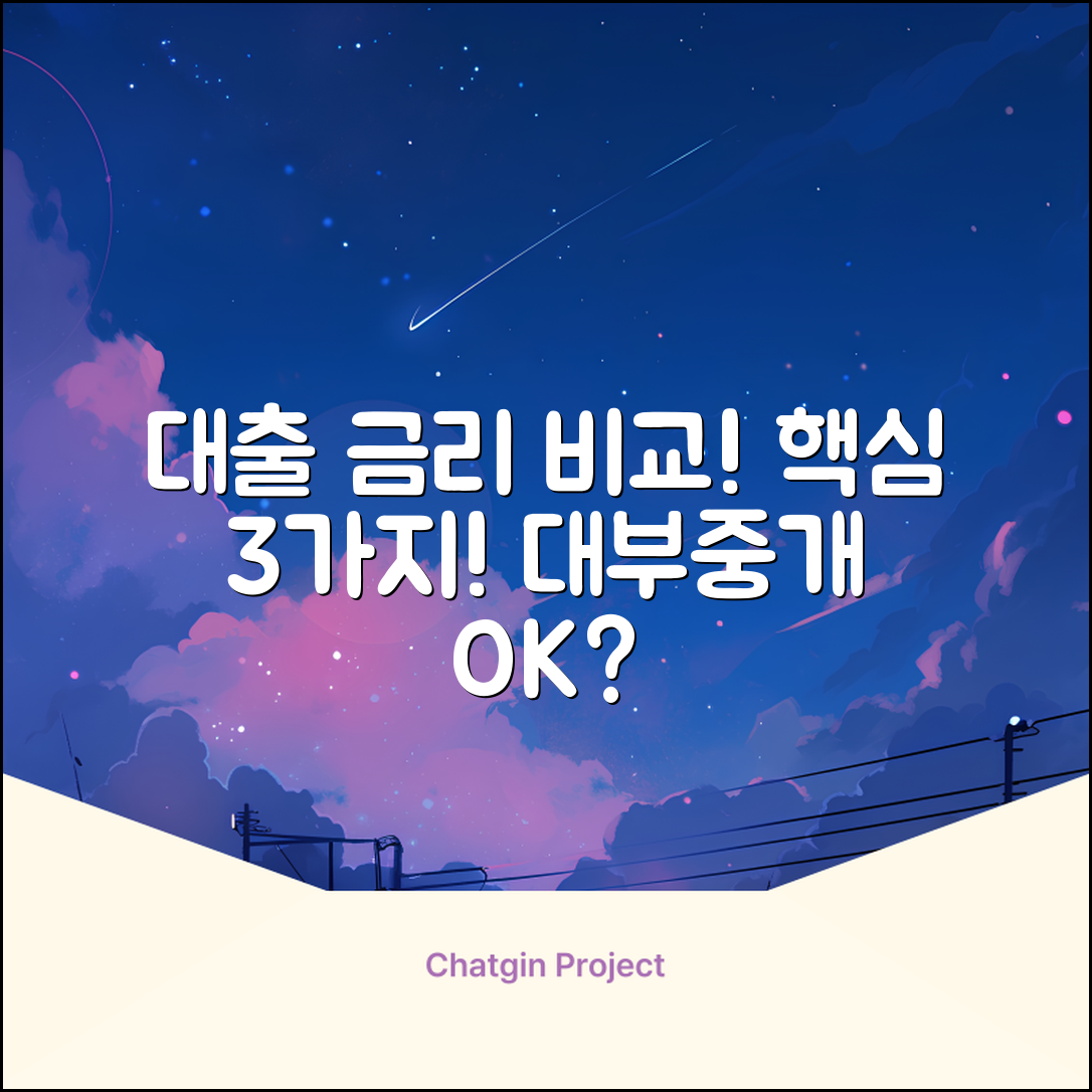 대부중개대출: 금리 비교 3가지 핵심!