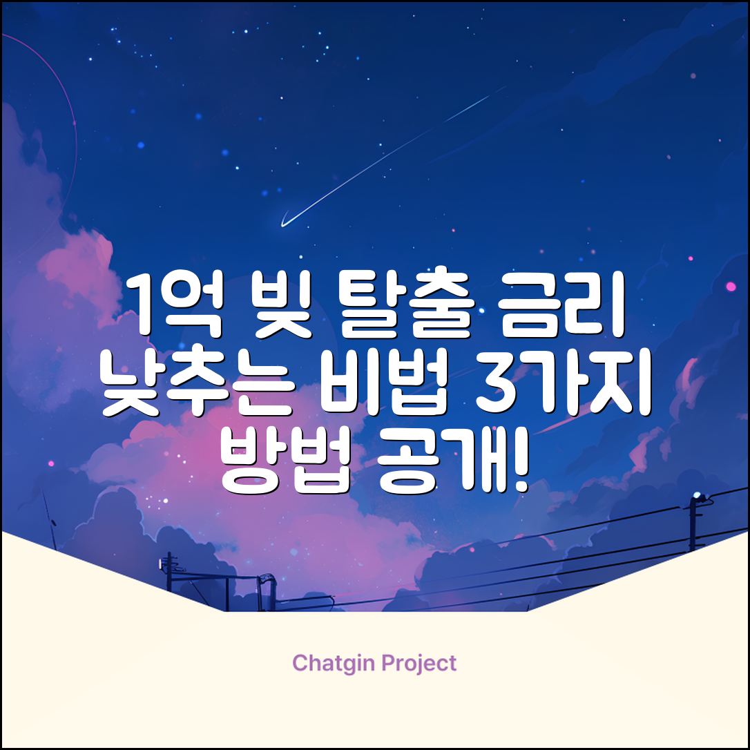 1억 대출 금리 낮추는 3가지 방법