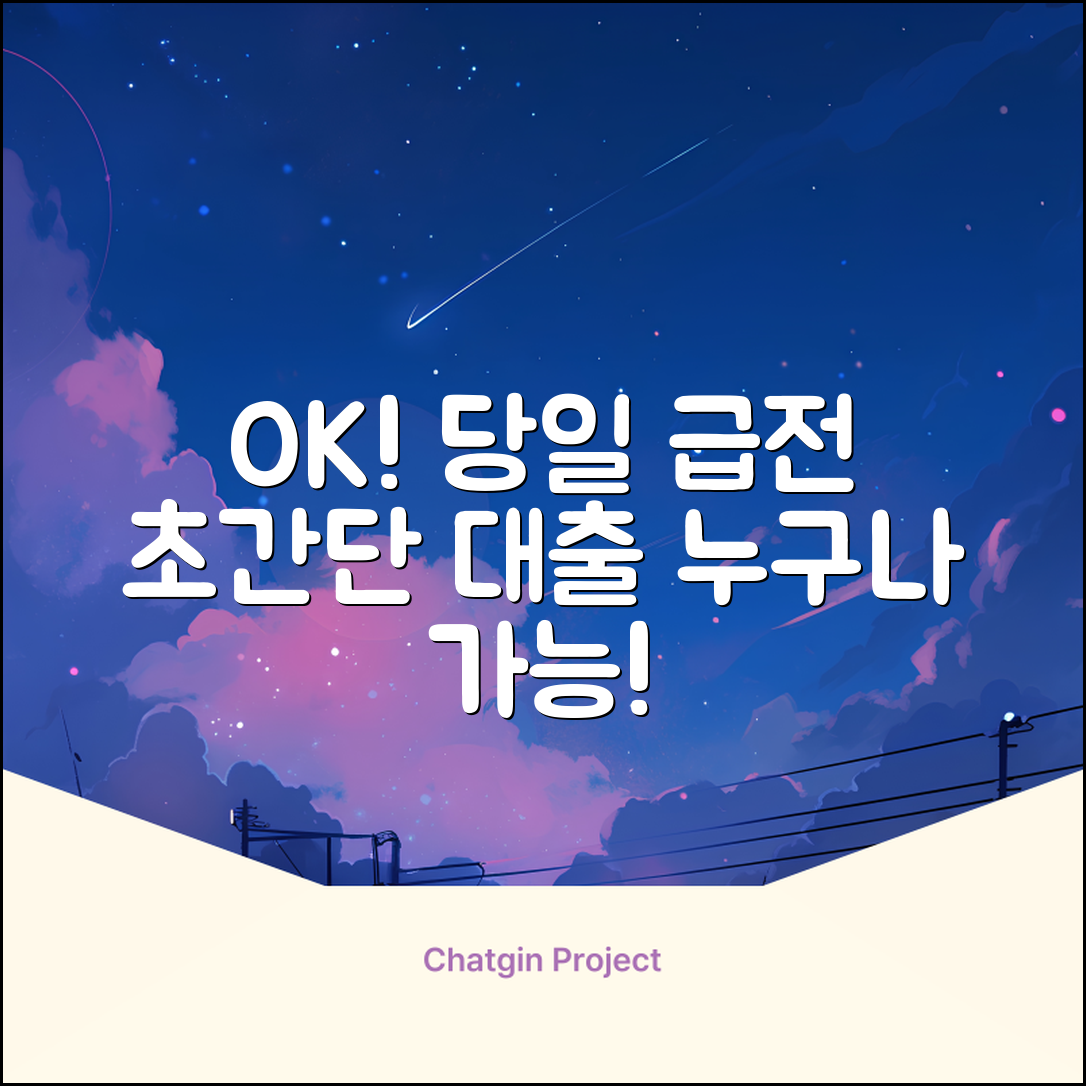 누구나 OK! 당일급전대출 초간단 가이드