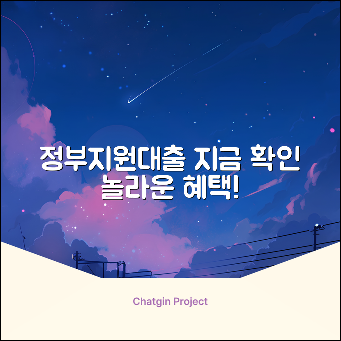 정부지원대출, 놀라운 혜택 지금 확인!