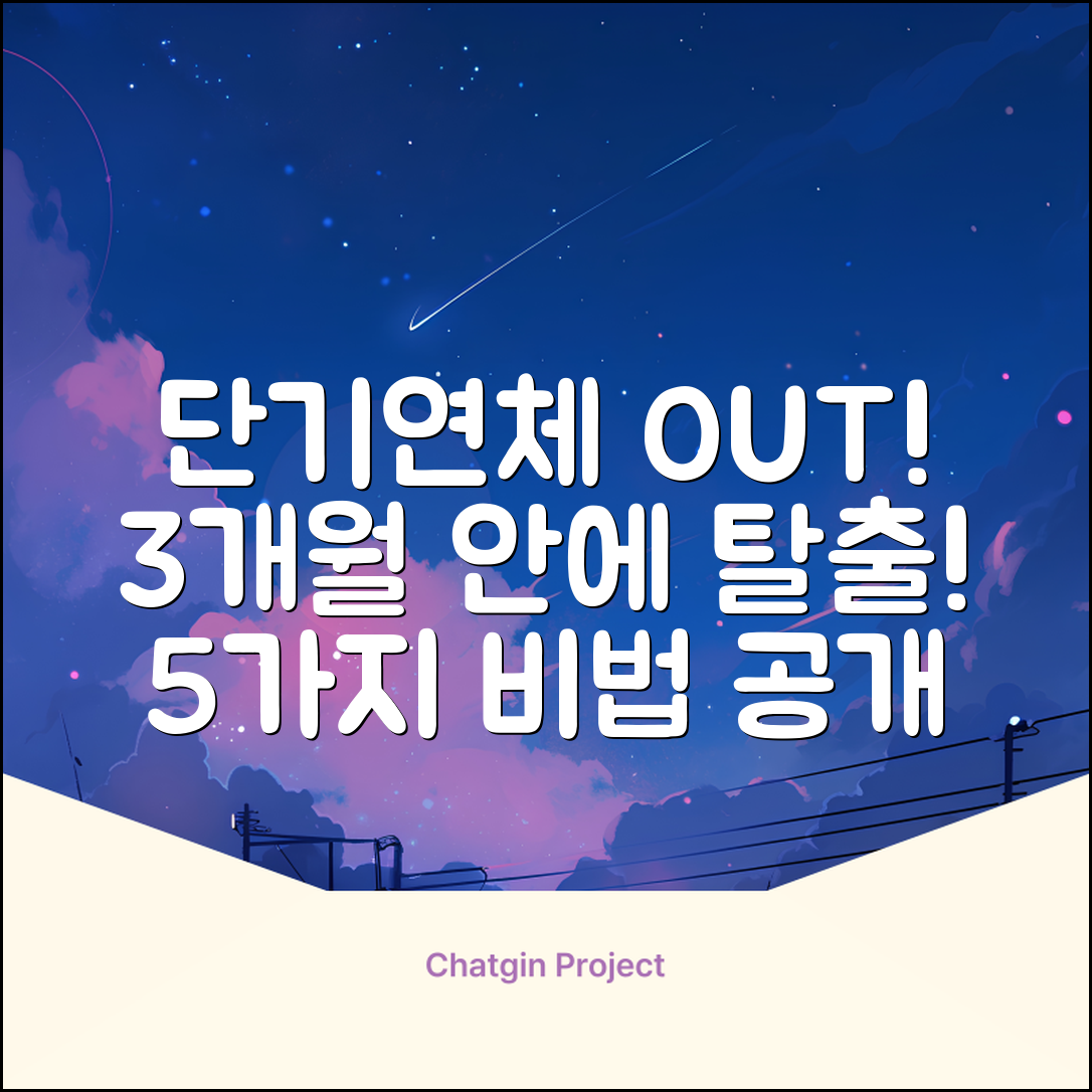 단기연체, 3개월 안에 탈출하는 5가지 방법