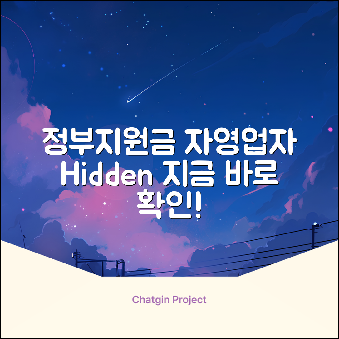자영업자대출, 숨겨진 정부 지원금 찾기!