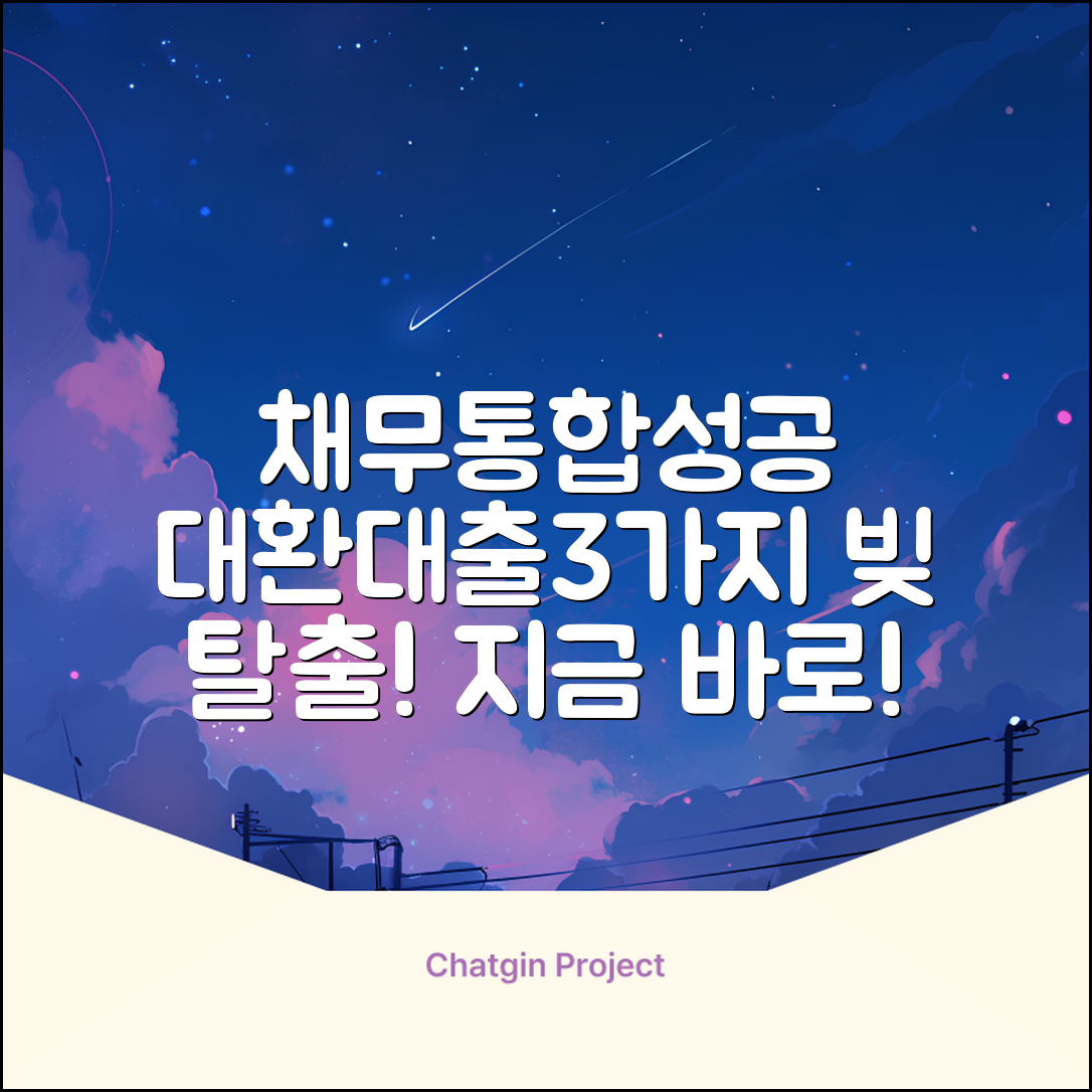 채무통합대환대출: 3가지 핵심 성공 전략