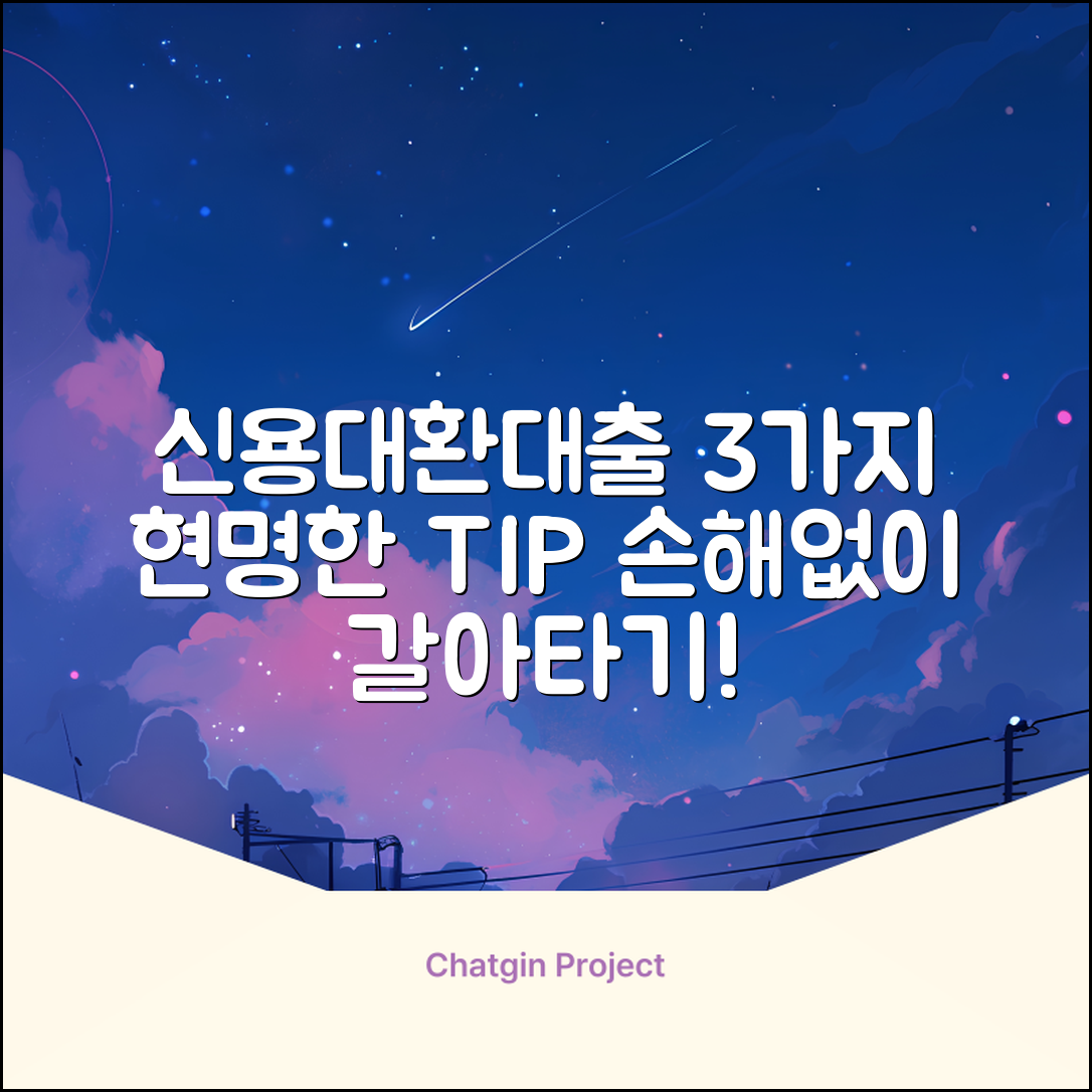 신용대환대출, 3가지 현명한 선택법